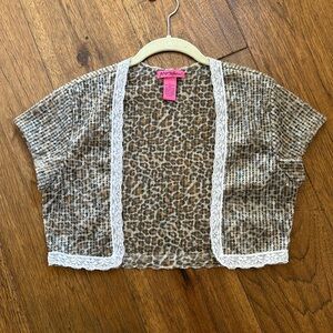Betsey Johnson Bolero - Leopard Print, Sequins